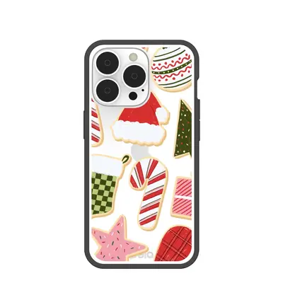 Clear Festive Cookies iPhone 13 Pro Case With Black Ridge