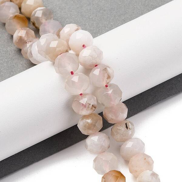 Natural Cherry Blossom Agate Beads Strands