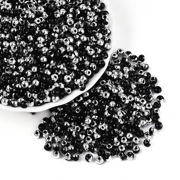 6/0 Half Plated Glass Beads