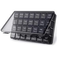 4 Week Monthly Pill Organizer, 1 Set 28-day Large Capacity Pill Storage Box, Portable Pill Organizer for Vitamin, Fish Oil, S...