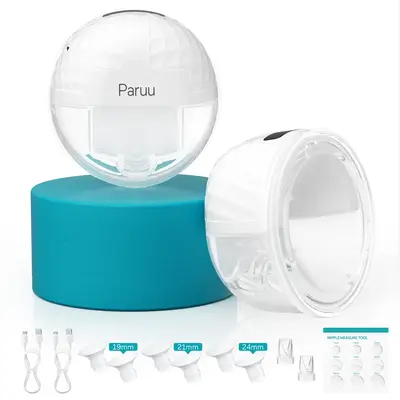 Paruu P10 Hands Free Breast Pump Wearable, 338mmHg Strong Suction, Low Noise, 4 Modes & 9 Levels, Electric Breast Pump Portab...