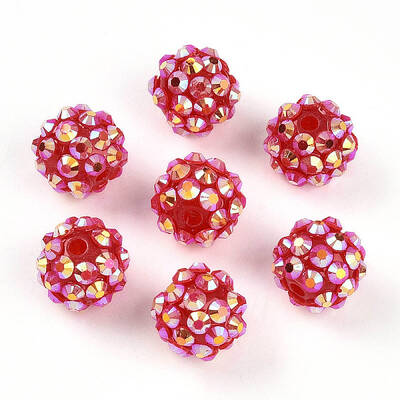 AB-Color Resin Rhinestone Beads