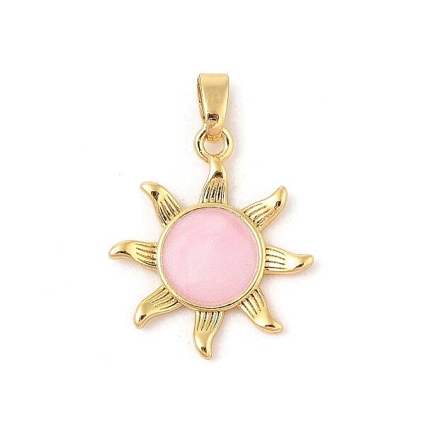 Brass Micro Pave Cubic Zirconia Pendants