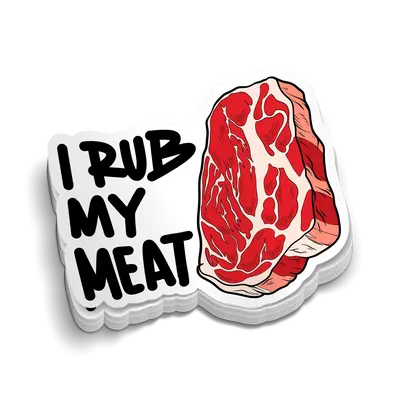 Rub Meat - Hard Hat Decal