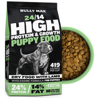 Bully Max 24/14 High Protein & Growth Puppy Food 419 Calories Per Cup with TruMune for Immune Health and Development, For All...