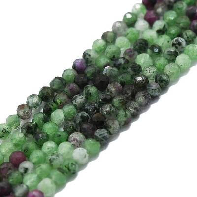 Natural Ruby in Zoisite Beads Strands
