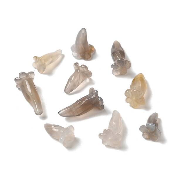 Natural Grey Agate Beads
