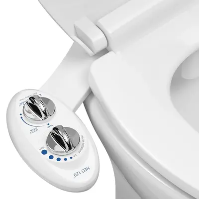 LUXE Bidet NEO 120 - Self-Cleaning Nozzle, Fresh Water Non-Electric Bidet Attachment for Toilet Seat, Adjustable Water Pressu...