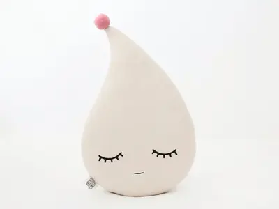 Beige Raindrop Pillow