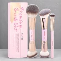 MAANGE Professional Face Makeup Brushes Set, 3 Counts/set Makeup Brush with Soft Bristles, Makeup Tools Gift for Women & Girl...