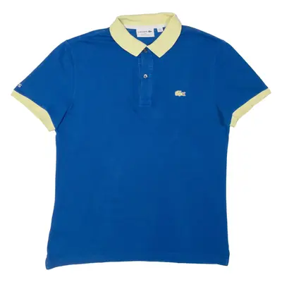 LACOSTE Mens Polo Shirt Blue M