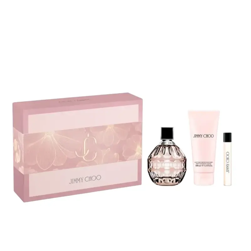 Set Jimmy Choo: Jimmy Choo Moisturizing lozione corpo 100 ml + Jimmy Choo Eau De Parfum For Women 7.5 ml + Jimmy Choo Eau De ...