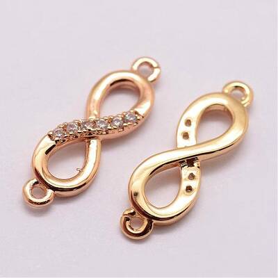 Brass Micro Pave Cubic Zirconia Links