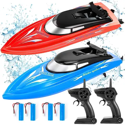 Garvee 2PACK RC Boat,Remote Control Boats for Kids and Adults,10km/H 2.4G High Speed Remote Control Boat,Fast RC Boats for Po...
