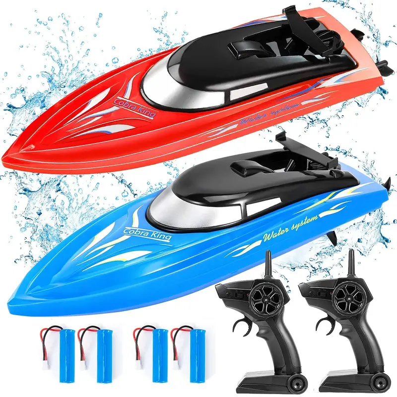 Garvee 2PACK RC Boat,Remote Control Boats for Kids and Adults,10km/H 2.4G High Speed Remote Control Boat,Fast RC Boats for Po...