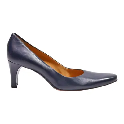 BALLY Pump Heels Blue Leather Womens UK 6