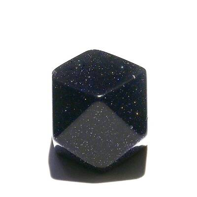 Synthetic Blue Goldstone Hexagon Figurines for Home Desktop Decoration