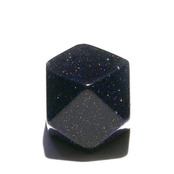 Synthetic Blue Goldstone Hexagon Figurines for Home Desktop Decoration