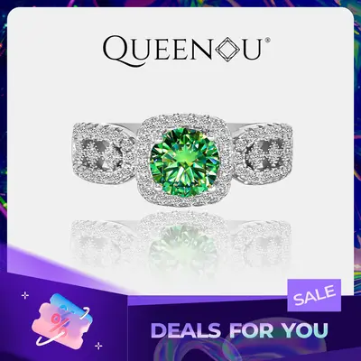 【290】“Lace Dance” 1 Carat Coloured Synthetic Moissanite Ring – Stunning Wedding, Engagement, or Anniversary Gift fo...