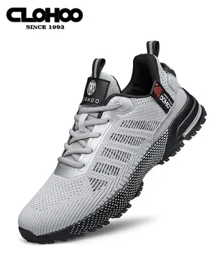 Men's Contrast Mesh Lace Up Low Top Trainer Sneakers, Work Shoes, Casual Breathable Comfortable Wear-resisting Sports Running...