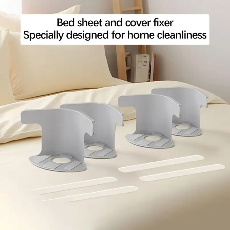 Lock Sheet Holders Set of 4, Bed Corner Sheet Grippers Straps Heavy Duty Mattress Straps for All Sheet Sizes, Non-Slip Sheet ...
