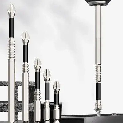 K5 Impact-Resistant and Non-Slip Bit,Impact Driver Bit Set,Titanium Alloy Impact Non-Slip Cross Head,High Magnetic Screwdrive...