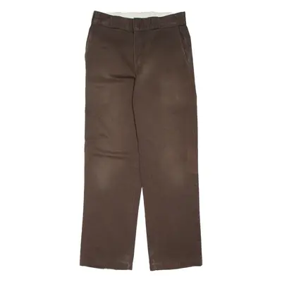 DICKIES Mens Trousers Brown Regular Straight W31 L32