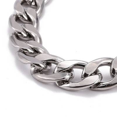 Tarnish Resistant Unisex 304 Stainless Steel Cuban Chain Necklaces