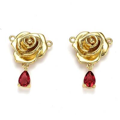 Brass Micro Pave Cubic Zirconia Pendants