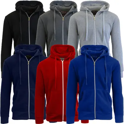 Multipack Pack Boy's Fleece-Lined Zip Sweater Hoodie (Sizes, 4 - 20)