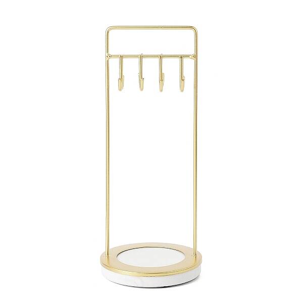 4-Hook Iron Storage Jewelry Rack