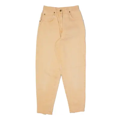 JANET JEANS Bow Hem Jeans Orange 90s Denim Relaxed Mom Womens W24 L26