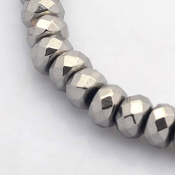 Electroplate Non-magnetic Synthetic Hematite Beads Strands