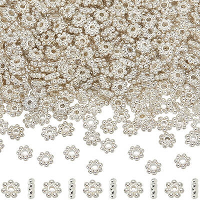 600Pcs Alloy Daisy Spacer Beads