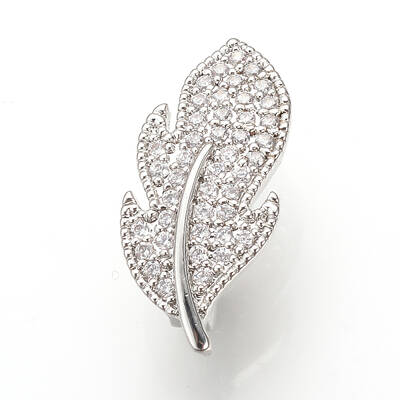 Brass Micro Pave Cubic Zirconia Enhancer Shortener Bails