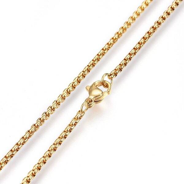 304 Stainless Steel Rolo Chain Necklaces