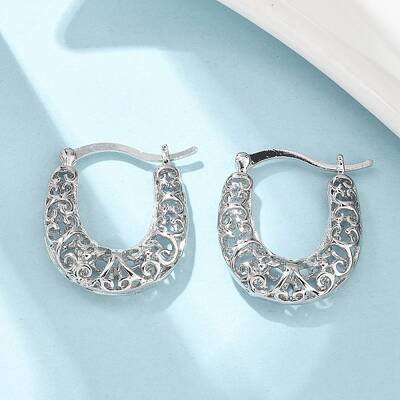 Brass Hoop Earrings for Women