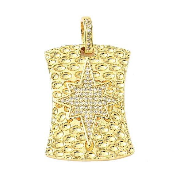 Brass Micro Pave Cubic Zirconia Pendants