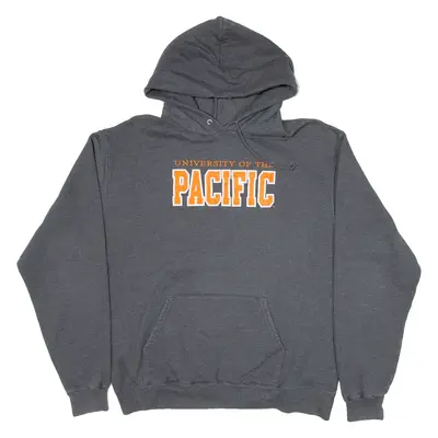 CHAMPION University Of The Pacific Mens Grey Hoodie USA L