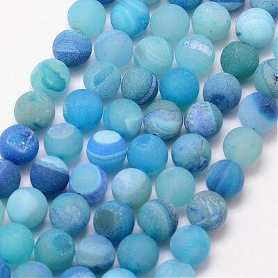 Natural Druzy Geode Agate Bead Strands
