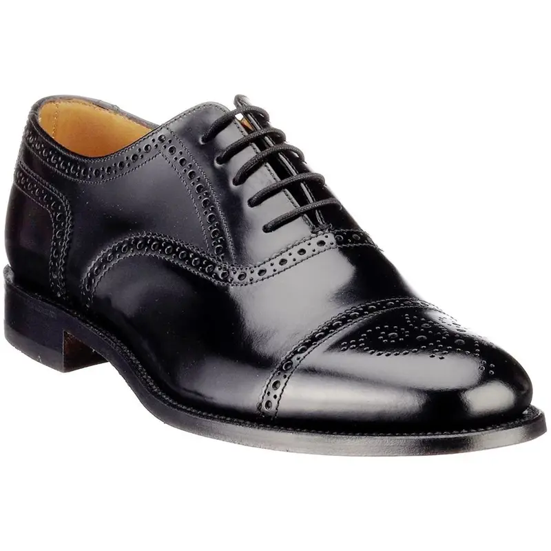 Loake 201B Leather Men's Lace Up Shoes - Black - Size:US 12 Men
