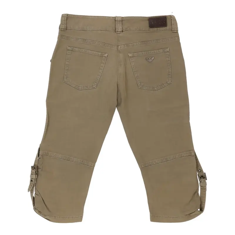 Armani Jeans Shorts - 30W UK 8 Khaki Cotton Blend | Size: UK 8