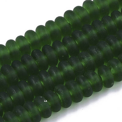 Handmade Frosted Lampwork Beads Strands