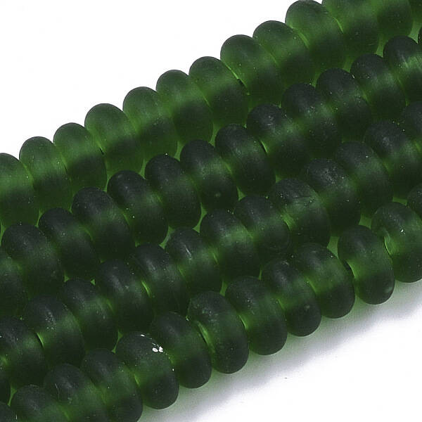 Handmade Frosted Lampwork Beads Strands