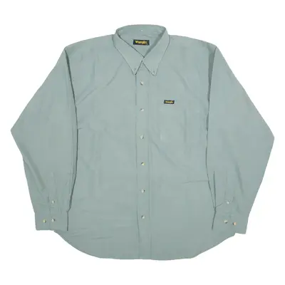 WRANGLER Mens Shirt Green Long Sleeve XL