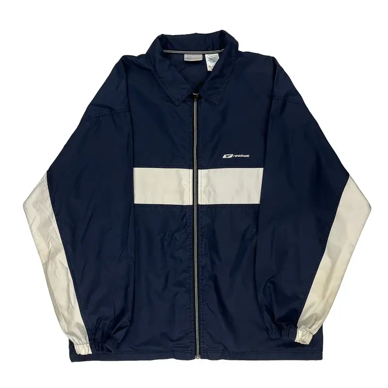 Reebok Jacket - Large Navy Nylon