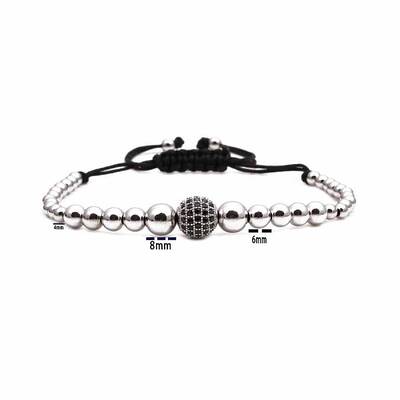 Synthetic Non-magnetic Hematite Braided Bead Bracelets