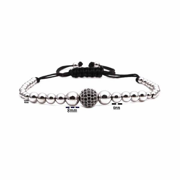 Synthetic Non-magnetic Hematite Braided Bead Bracelets
