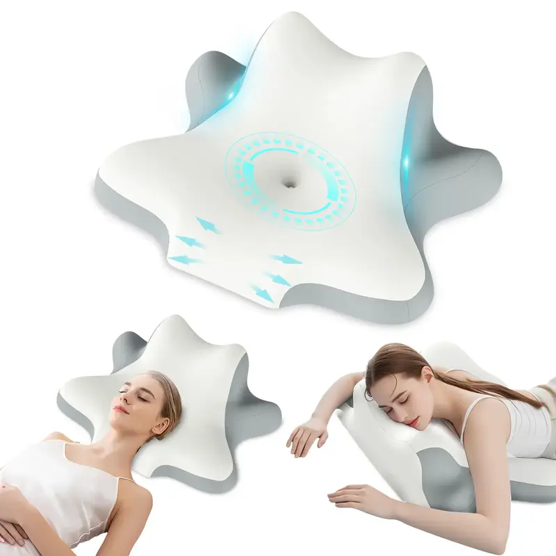 Fulog Memory Foam Neck Pillow, 1 Count Soft Comfortable Neck Waist Support Pillow, Decor Neck Rest Cushion for Sleeping, Slee...