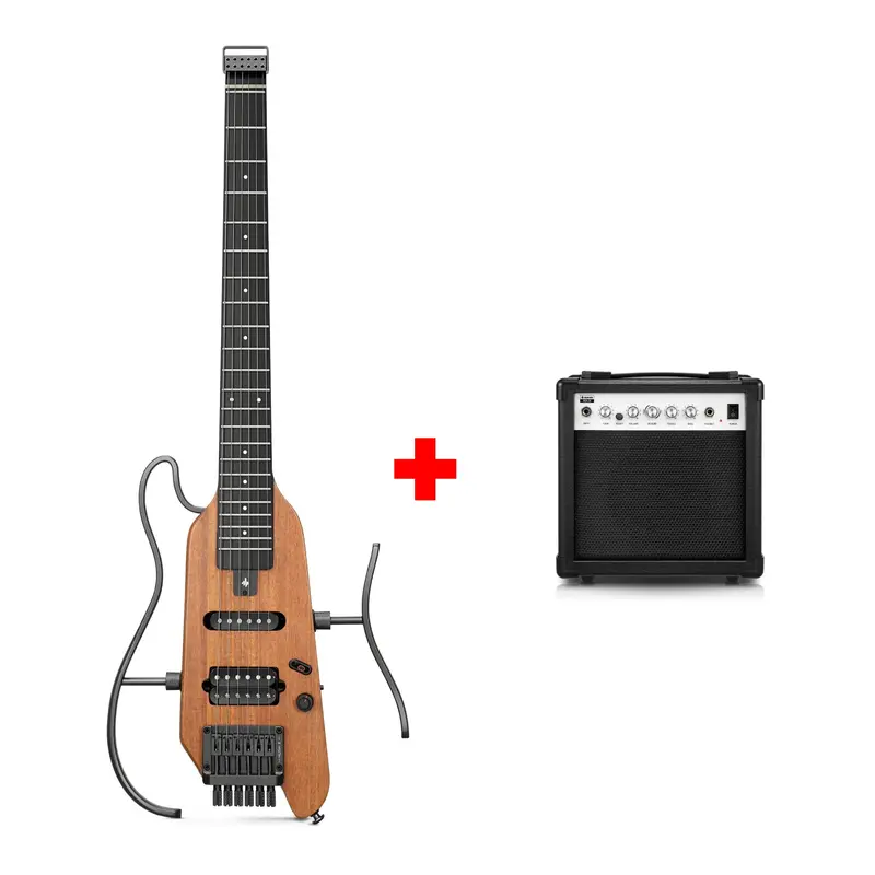 Donner HUSH™ X Electric Guitar - Natural / Guitar+20W Amplifier
